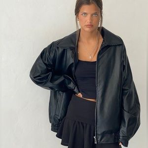 Motel Rocks Cavita Jacket in PU Black